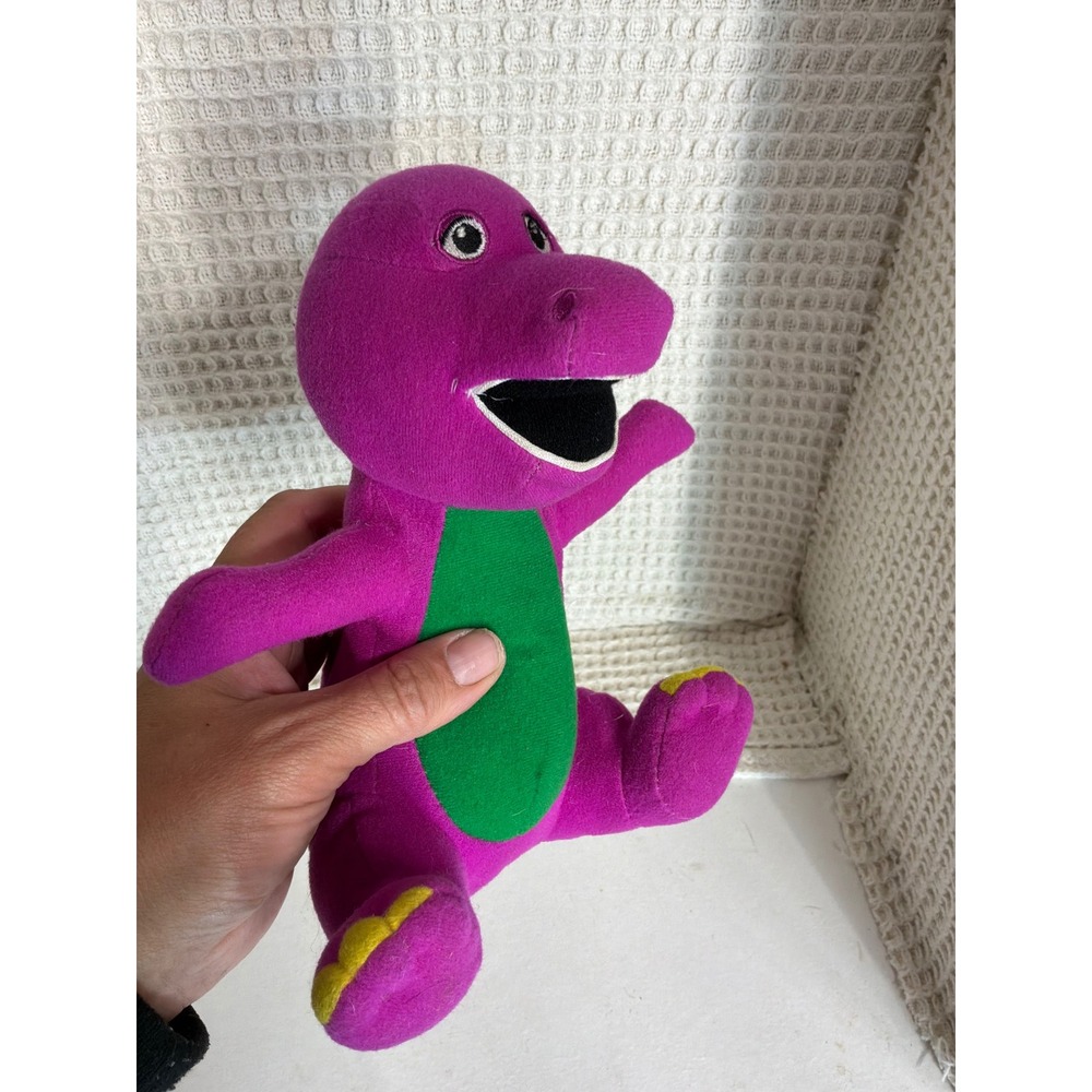 Vintage Kids Barney Barney the Dinosaur Plush Toy Small Purple